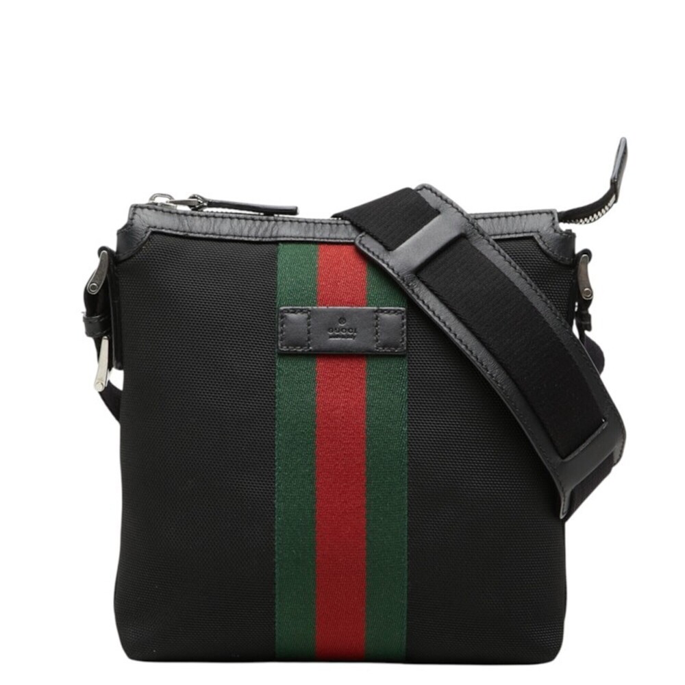 GUCCI Black Leather Shoulder Bag